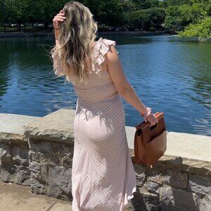 Altar'd State Gingham Wrap Skirt and Matching Crop Top